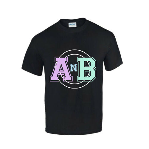 'A N B" XL TEE - BLACK